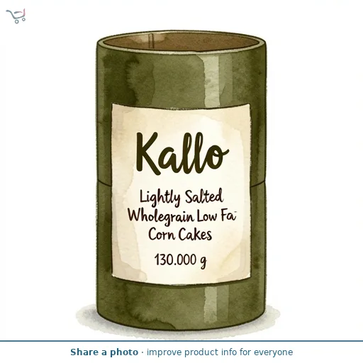 Kallo Lightly Salted Wholegrain Low Fat Corn Cakes