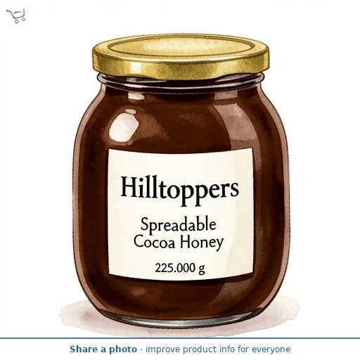 Hilltoppers Spreadable Cocoa Honey 225g