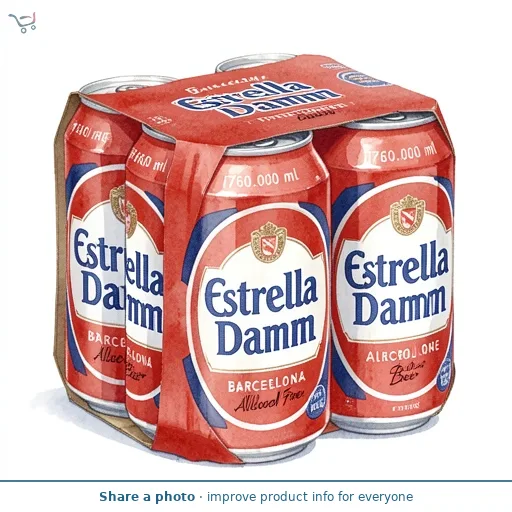 Estrella Damm Barcelona Alcohol Free Beer 4 x 440ml