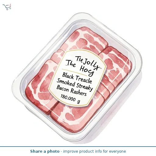 The Jolly Hog Black Treacle Smoked Streaky Bacon Rashers