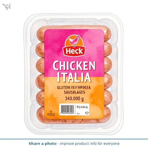 HECK Chicken Italia Gluten Free Chipolata Sausages 10 pack