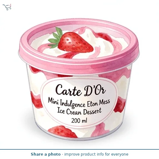 Carte D'or 200ml Mini Indulgence Eton Mess Ice Cream Tub