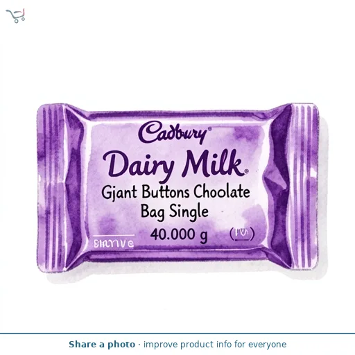 Cadbury Dairy Milk Giant Buttons Chocolate Bag Single