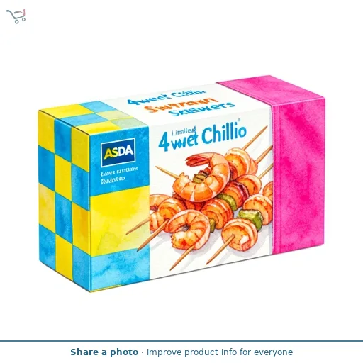 ASDA Limited Edition 4 Sweet Chilli King Prawn Skewers