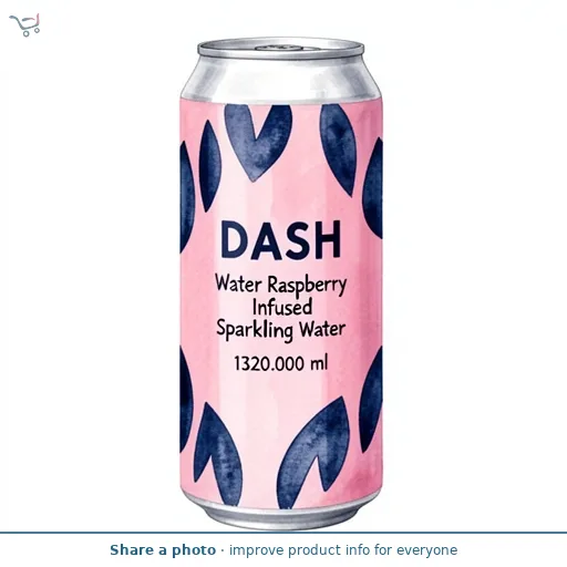 Dash Raspberry Sparkling Water 4x330ml