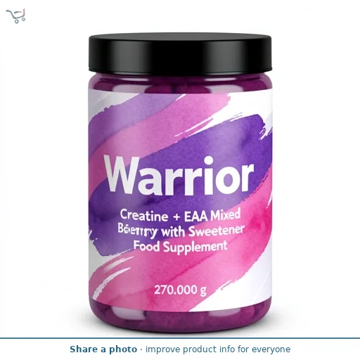 Warrior Creatine + EAA Mixed Berry with Sweetener Food Supplement 270g