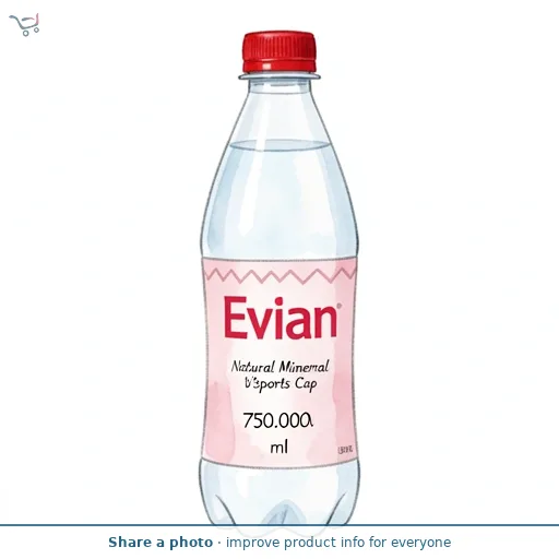 evian Natural Mineral Water Sports Cap