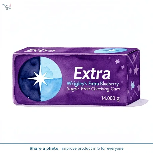 Wrigley's Extra Blueberry Sugar Free Chewing Gum   14g