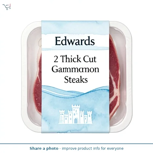 Edwards 2 Thick Cut Gammon Steaks 260g