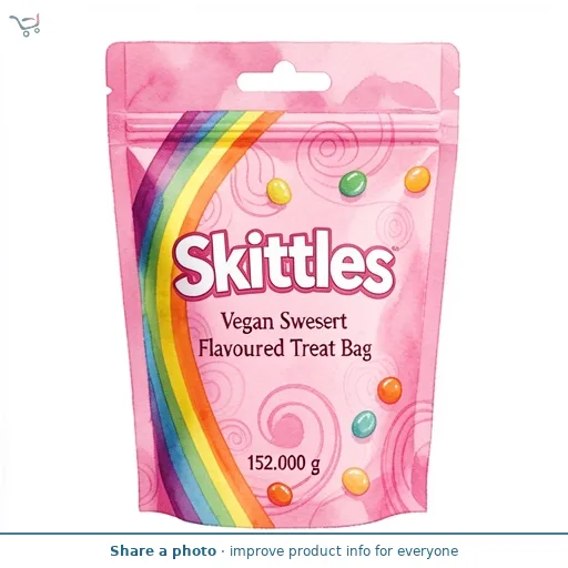 Skittles Vegan Sweets Dessert Flavoured Treat Bag 152g