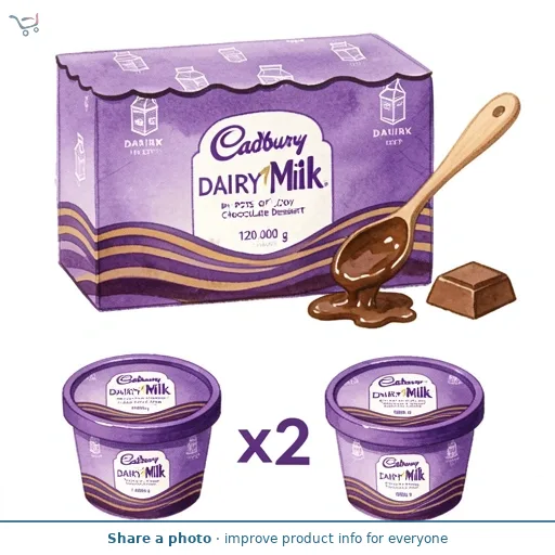 Cadbury Dairy Milk Pots of Joy Chocolate Dessert 2x60g