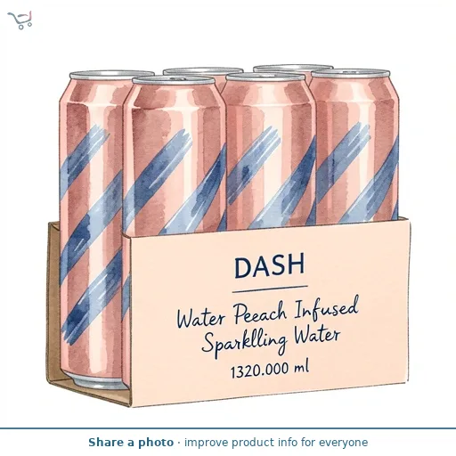 DASH Water Peach Infused Sparkling Water