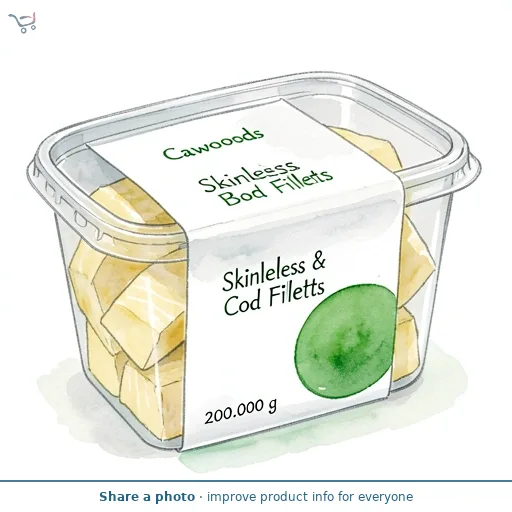 Cawoods Skinless & Boneless Cod Fillets 200G