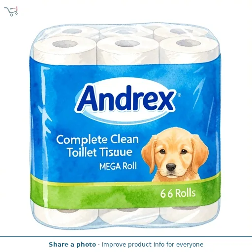 Andrex Complete Clean Toilet Tissue MEGA 6 Rolls