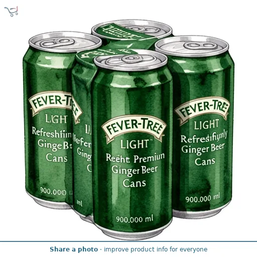 Fever-Tree Refreshingly Light Premium Ginger Beer Cans