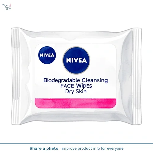 NIVEA Biodegradable Cleansing Face Wipes Dry Skin
