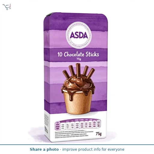 ASDA 10 Chocolate Sticks 75g