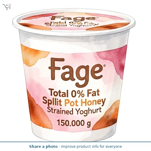 Fage Total 0% Fat Split Pot Honey Strained Yoghurt 