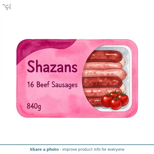 Shazans 16 Beef Sausages 840g