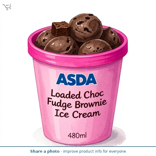 ASDA Loaded Choc Fudge Brownie Ice Cream 480ml