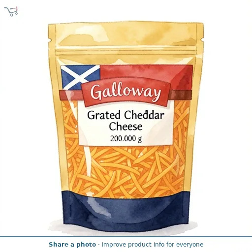 Galloway Grated Cheddar Cheese 200g