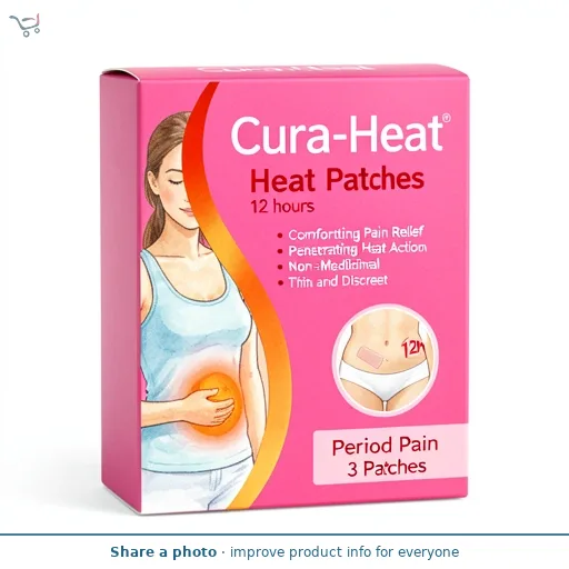 Cura-Heat Period Pain Heat Patches 12 hours