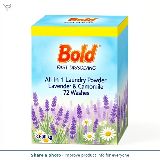 Bold All In 1 Laundry Powder Lavender & Camomile 72 Washes