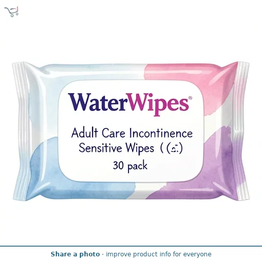 WaterWipes Adult Care Incontinence Sensitive Wipes x30