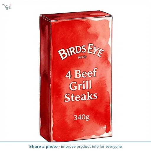 Birds Eye 4 Beef Grill Steaks 340g