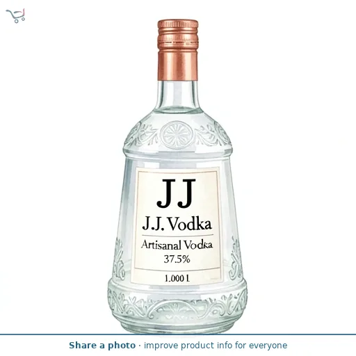 J.J Vodka Artisanal Vodka 37.5%   1L