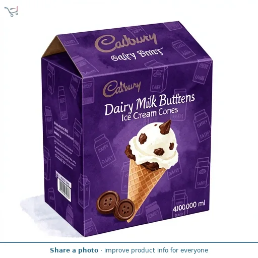Cadbury Dairy Milk Buttons Ice Cream Cones