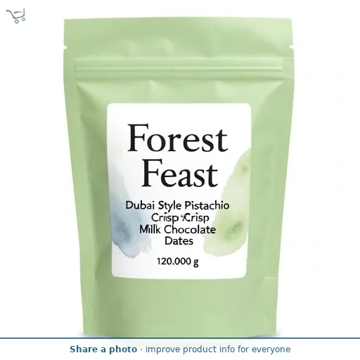 Forest Feast Dubai Style Pistachio Crisp Milk Chocolate Dates 120g