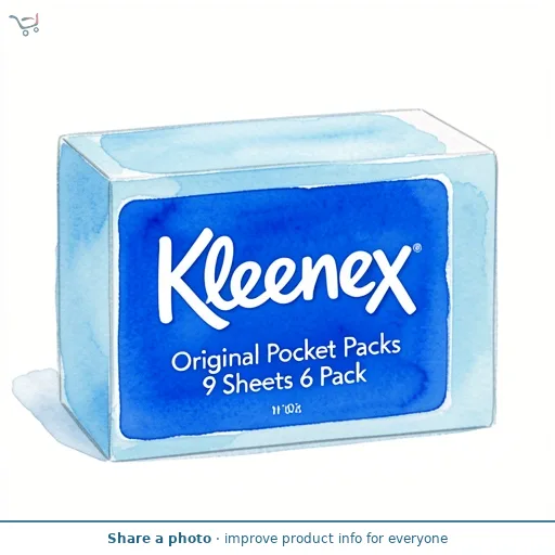 Kleenex Original Pocket Packs 9 Sheets 6 Pack