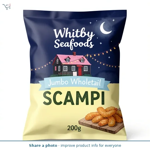 Whitby Seafoods Jumbo Wholetail Scampi 200g