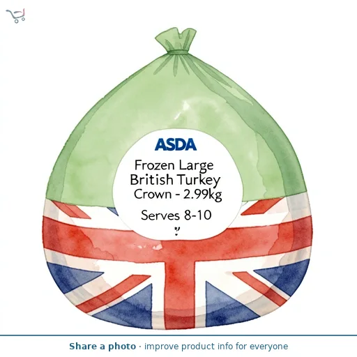 ASDA Frozen Large British Turkey Crown 2.4kg - 2.99kg Serves 8-10