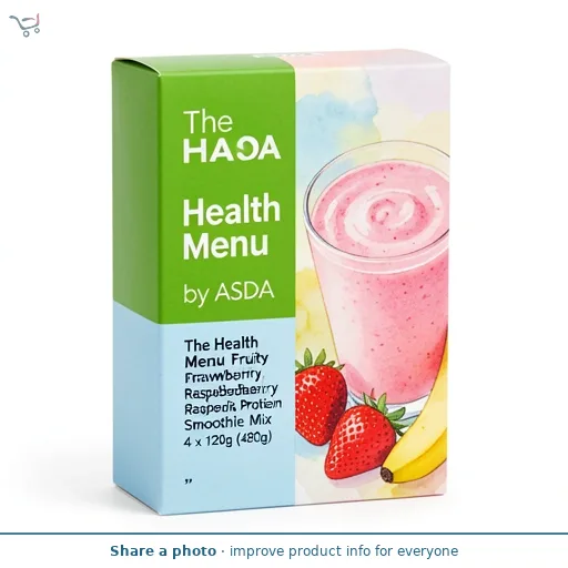 The Health Menu by ASDA The Health Menu Fruity Strawberry, Raspberry & Protein Smoothie Mix 4 x 120g (480g)