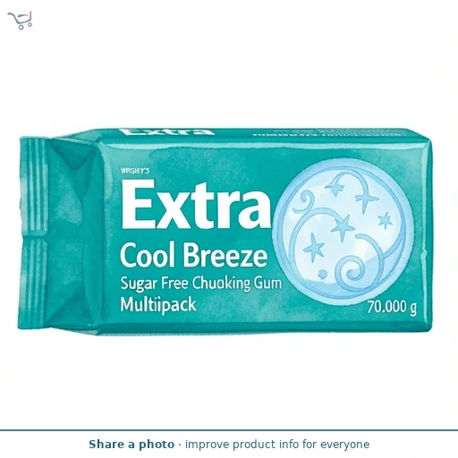 Wrigley's Extra Cool Breeze Sugar Free Chewing Gum Multipack   70g