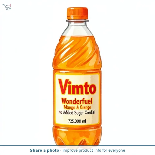 Vimto Wonderfuel Mango & Orange No Added Sugar Cordial   725ml
