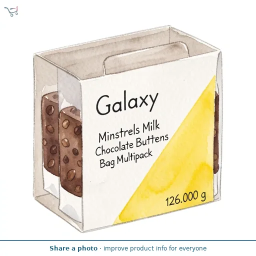 Galaxy Minstrels Milk Chocolate Buttons Bag Multipack 