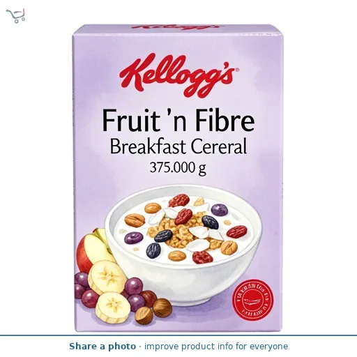 Kellogg's Fruit 'n Fibre Breakfast Cereal 375g