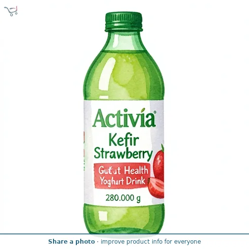 Activia Kefir Strawberry Gut Health Fruit Yoghurt Drink, 280g