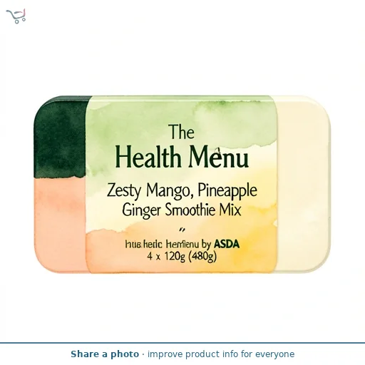 The Health Menu by ASDA The Health Menu Zesty Mango, Pineapple & Ginger Smoothie Mix 4 x 120g (480g)