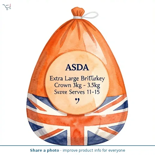 ASDA Extra Large British Turkey Crown  3kg - 3.5kg Serves 11-15