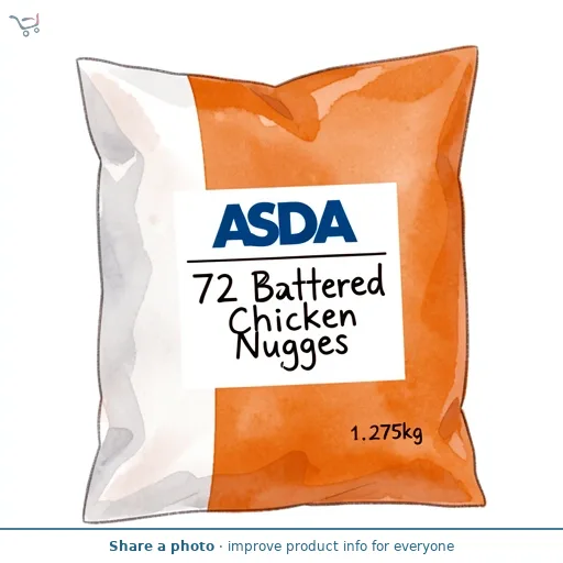 ASDA 72 Battered Chicken Nuggets 1.275kg