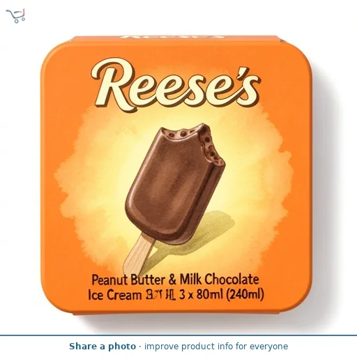 Reese's Peanut Butter & Milk Chocolate Ice Cream 3 x 80ml (240ml)