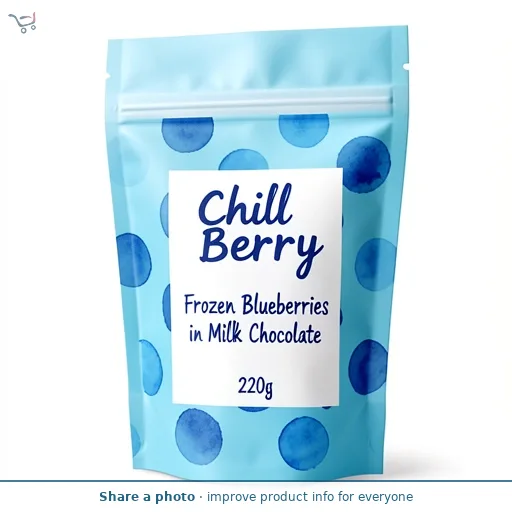 Chill Berry Frozen Blueberries in Milk Chocolate 220g