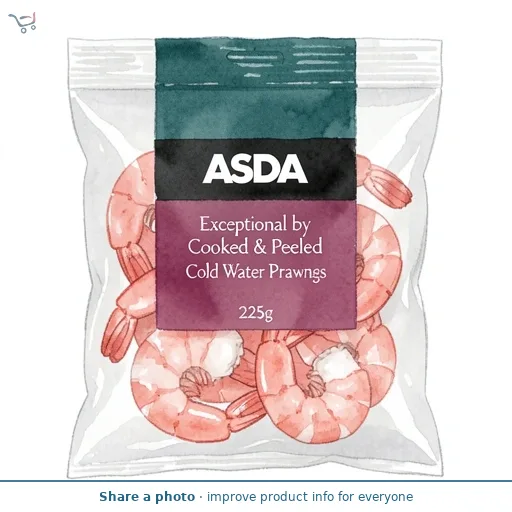 ASDA Exceptional by  Cooked & Peeled Cold Water Prawns 225g