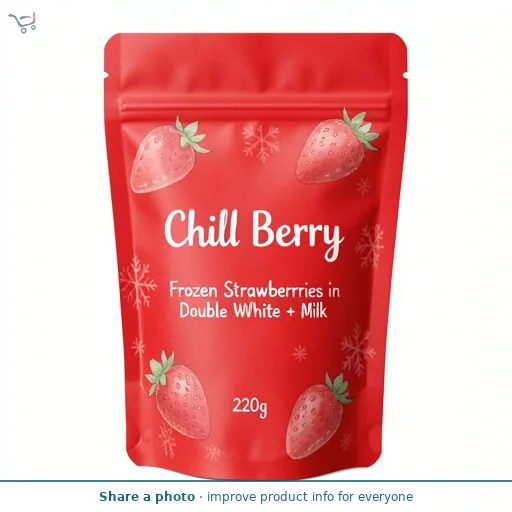 Chill Berry Frozen Strawberries in Double Chocolate White + Milk 220g