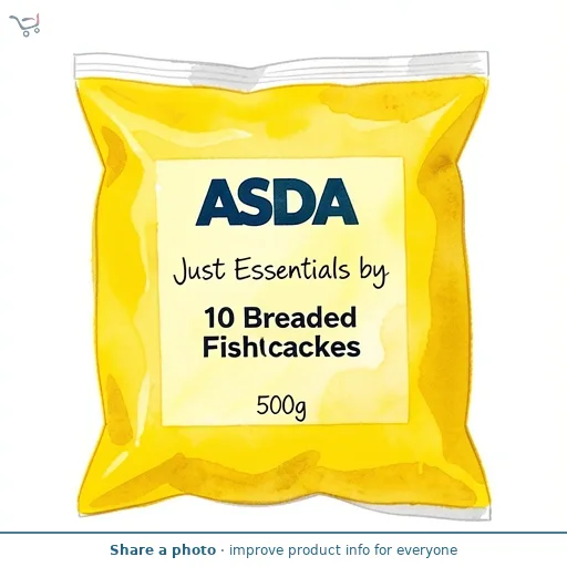 ASDA Just Essentials by  10 Breaded Fishcakes 500g