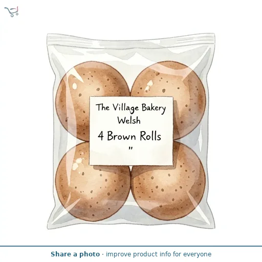 The Village Bakery Welsh 4 Brown Rolls